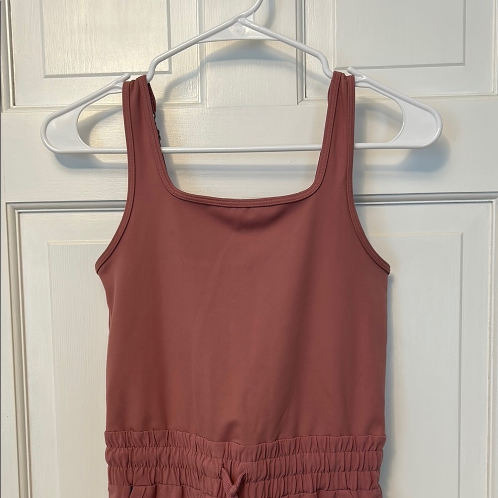 Abercrombie Kids Pink Sleeveless Jumpsuit with Cinched Waist